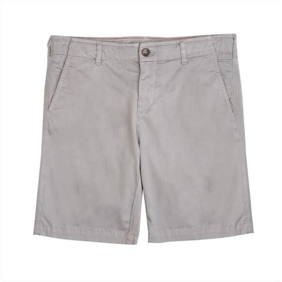 Benson Black Flat Front Slash Pockets Chino Shorts Size 32 - Picture 1 of 10